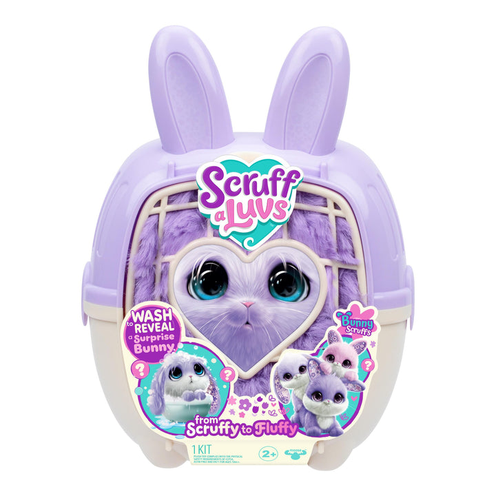 ScruffaLuvs Häschen-Scruffs, Überraschungsplüschtier, 14 cm, Häschen-Scruff mit magischer Enthüllung