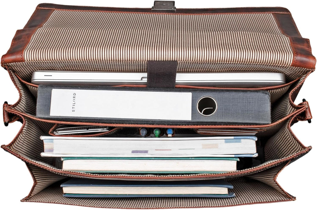 STILORD 'Johann' Klassische Aktentasche Herren Damen Businesstasche für 15,6 Zoll Laptop passend für