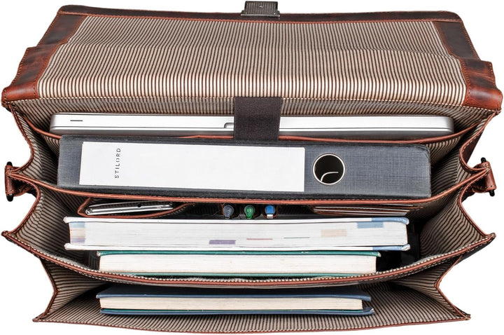 STILORD 'Johann' Klassische Aktentasche Herren Damen Businesstasche für 15,6 Zoll Laptop passend für