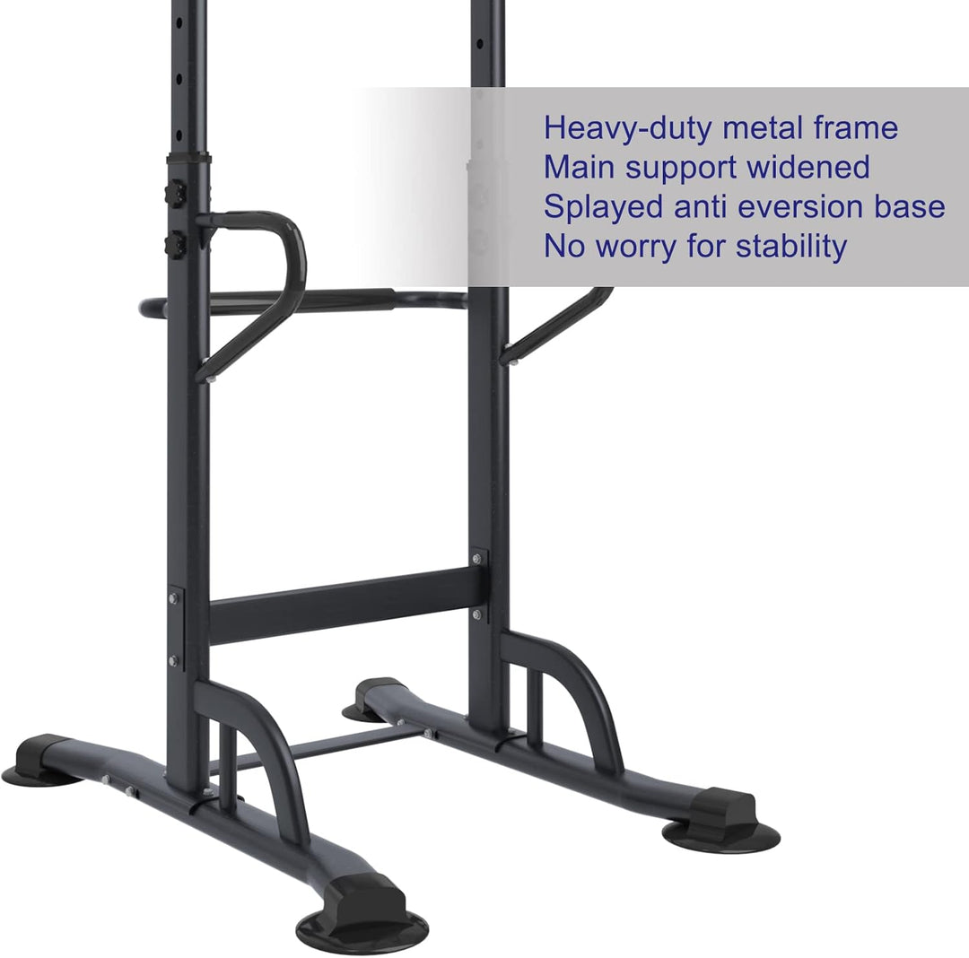 SogesGame Verstellbare Klimmzugstange Power Tower, Höhenverstellbarer Multi-Gym Power Tower Dip Stat
