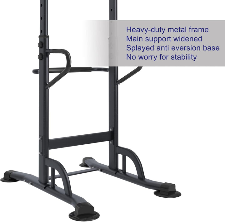 SogesGame Verstellbare Klimmzugstange Power Tower, Höhenverstellbarer Multi-Gym Power Tower Dip Stat