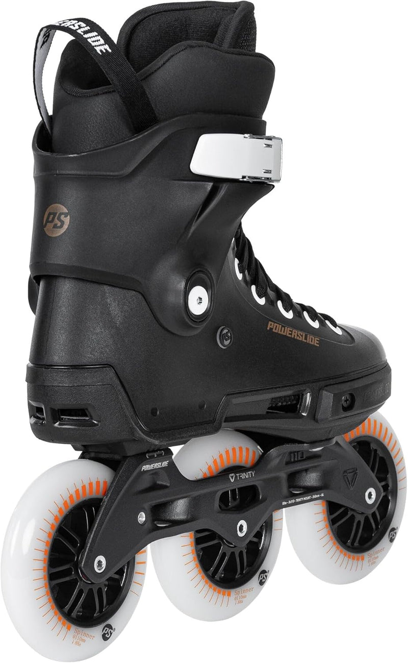 Powerslide Inline Skate Next SL Black 110, für Urban ud Fitness, für Damen und Herren 36-37, 36-37