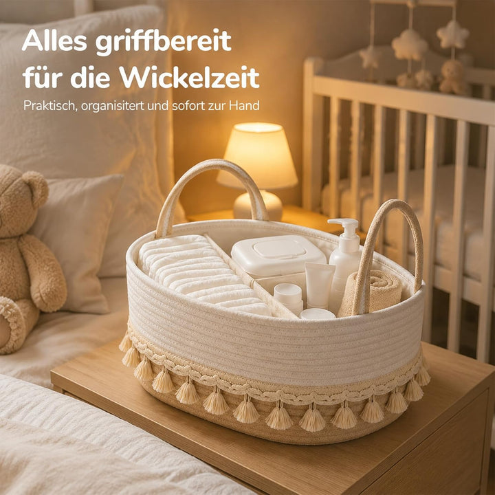 Wickelorganizer, Wickeltisch Organizer mit Herausnehmbaren Trennwänden, Tragbares Wickeltasche Organ