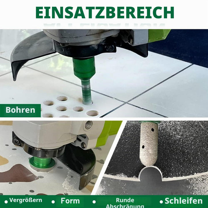 Diamant-Bohrkrone Kit - Diamantbohrer 6/6/8/25/35/50/68mm+50mm Fasen Bit+10mm Fingerfräser+Dreikant-