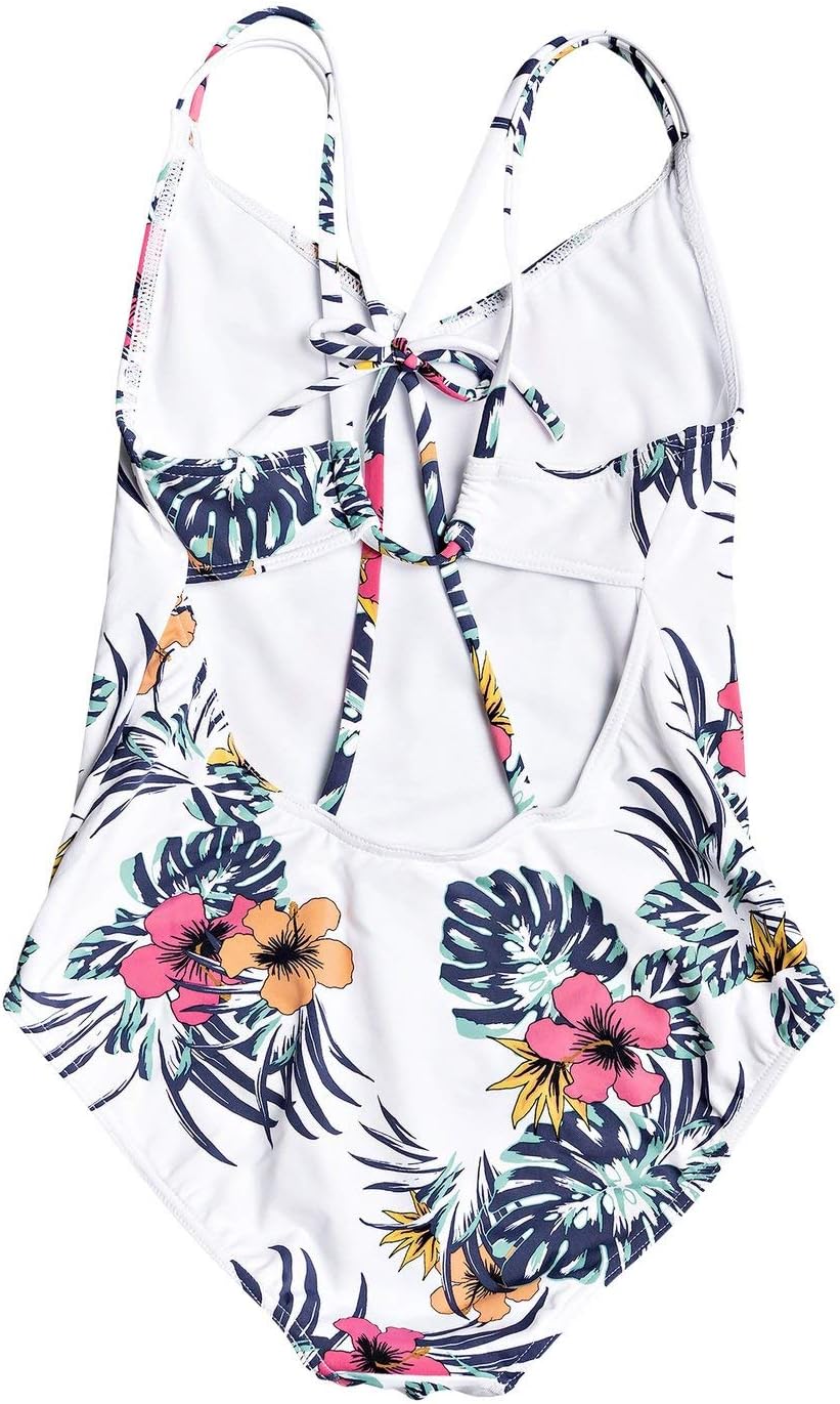Roxy Mädchen Love Waimea-Badeanzug 8-16 One Piece 12 Bright White Badami, 12 Bright White Badami