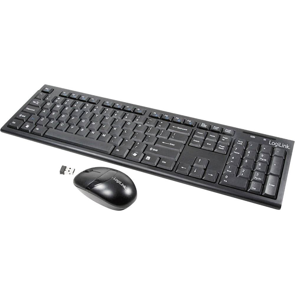 LogiLink ID0104 - kabelloses Tastatur/Maus Set, 2,4GHz, Tastatur 103 Tasten (+13 Hotkeys) - Maus (op