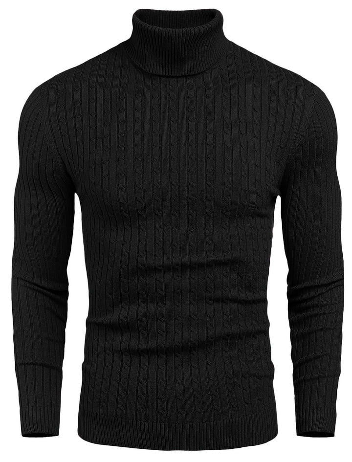 COOFANDY Herren Rollkragenpullover Feinstrick Pullover Langarm Winter Pullover Slim fit Warm Rollkra