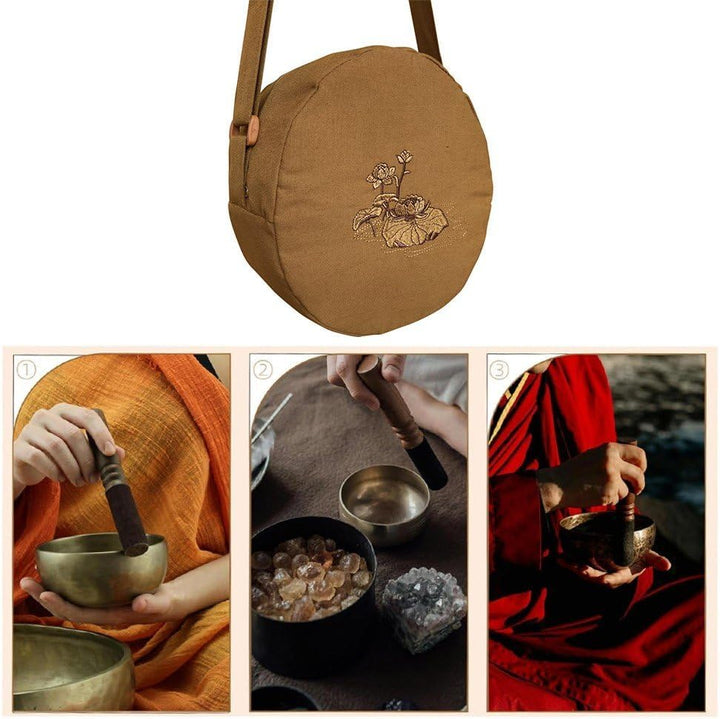 Buddhistische Tasche Mönch Buddha Klangschale Tasche Tibetische Klangschale Umhängetasche Meditation