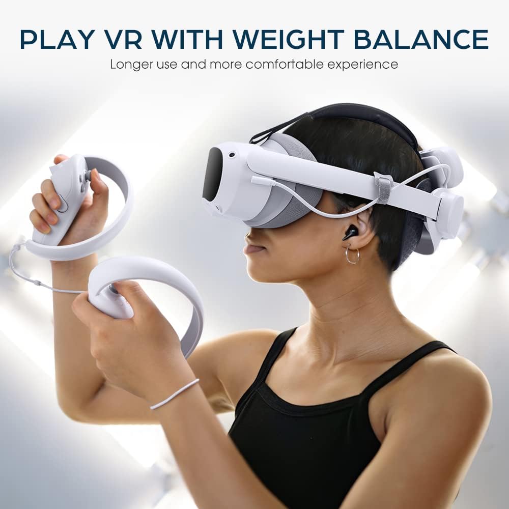 KKCOBVR P4 Ladestation Kompatibel mit Pico4 VR Comfort Kit Kopfband Extra 10000 mAh Akkupack Verläng