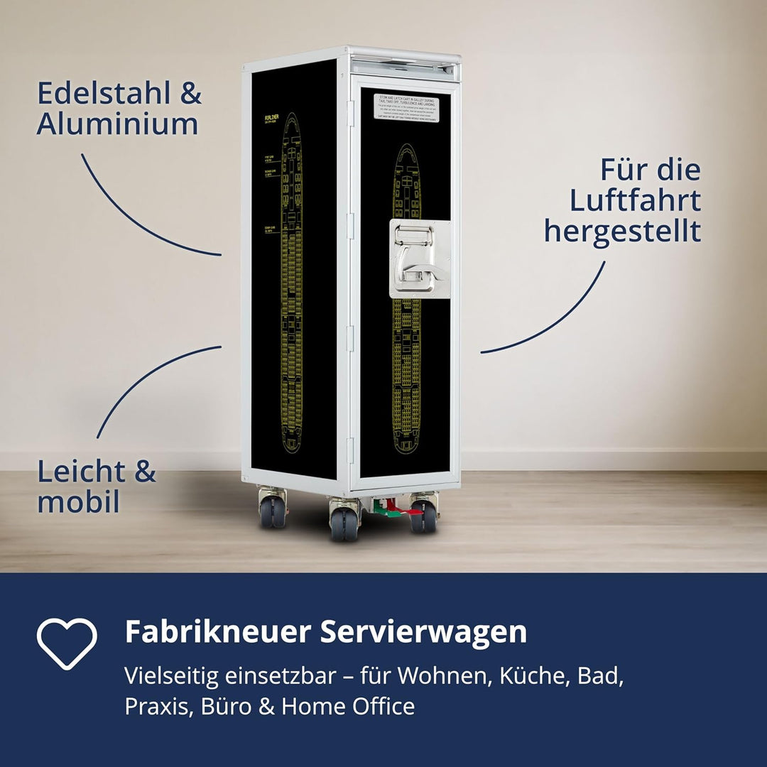 Airline Trolley Airliner, Büroschrank, Küchenwagen schmal, Aktenschrank klein, Schubladenschrank, No