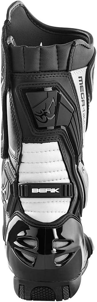 Berik Donington Motorradstiefel, schwarz/weiss, 37 Schwarz Weiss 37 EU, Schwarz Weiss 37 EU
