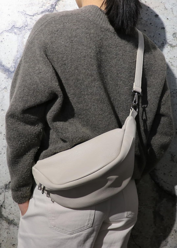 SH Leder ® echt Leder Hüfttasche Damen Herren Unisex Gürteltasche für Festival Reise Bauchtasche mit