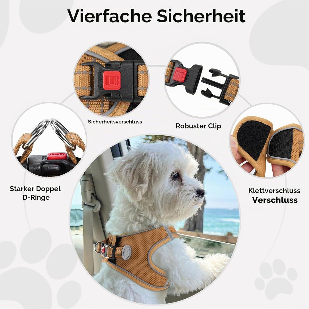 Joytale Hundegeschirr, Reflektierend Weich Gepolstert Hunde Geschirr, Air-Mesh Atmungsaktiv Brustges