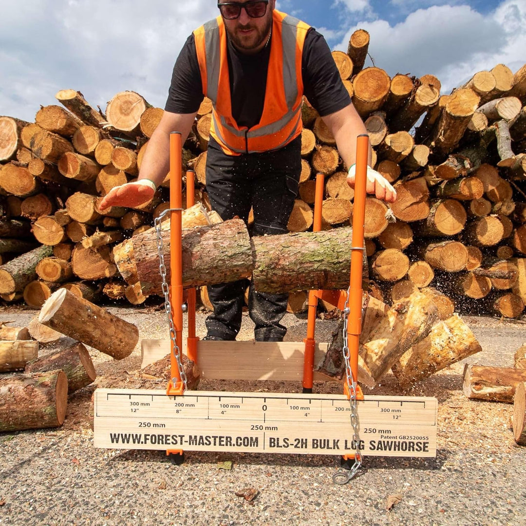 BLS-2H Holzsägebock – Präzisions-Multi-Log-Schneiden mit patentiertem Sicherheitsdesign – 150 kg Kap