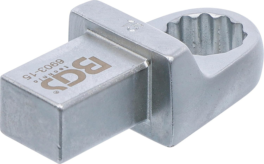 BGS 6903-15 | Einsteck-Ringschlüssel | 15 mm | Aufnahme 14 x 18 mm, 15 mm