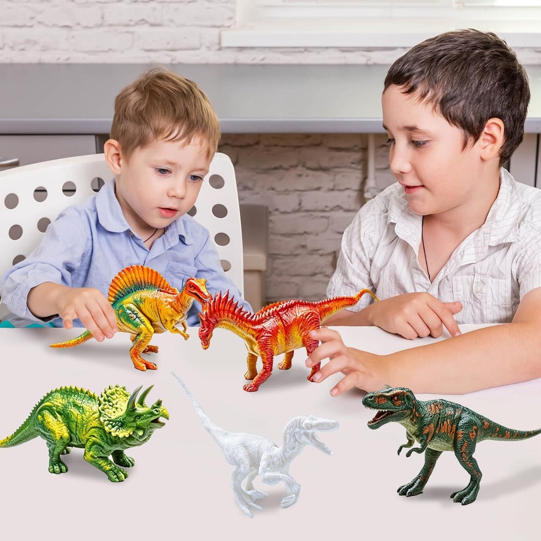 3D Dinosaurier Malset 12 Grosse Dinosaurier+18 Farben+3 Paletten+3 Pinsel Dino Geburtstag Deko Dino