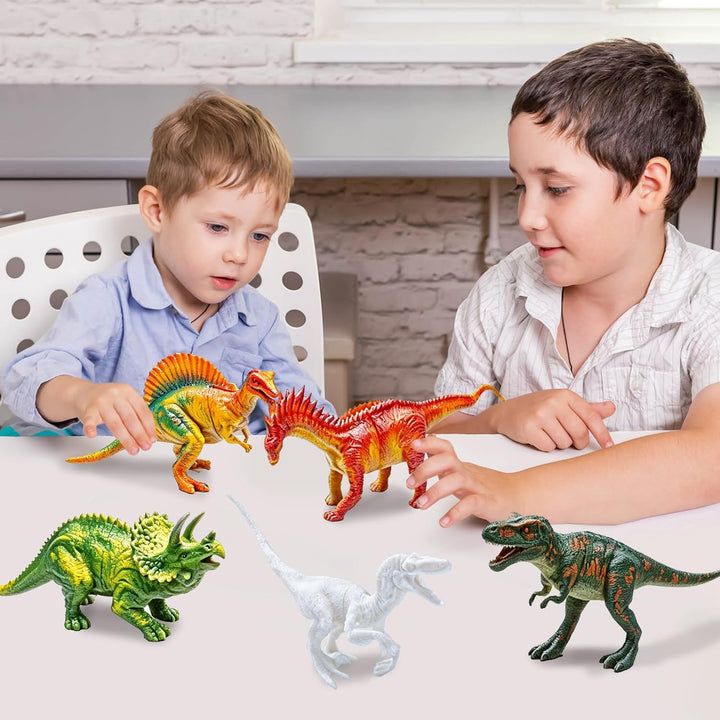 3D Dinosaurier Malset 12 Grosse Dinosaurier+18 Farben+3 Paletten+3 Pinsel Dino Geburtstag Deko Dino