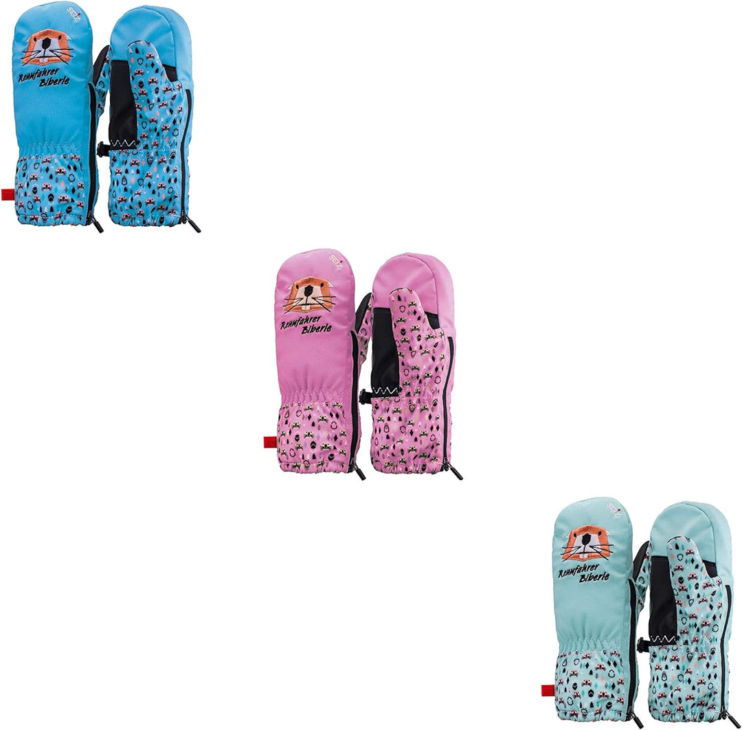 SEiZ Biberle Winterhandschuhe Kinder I Blau, I Blau