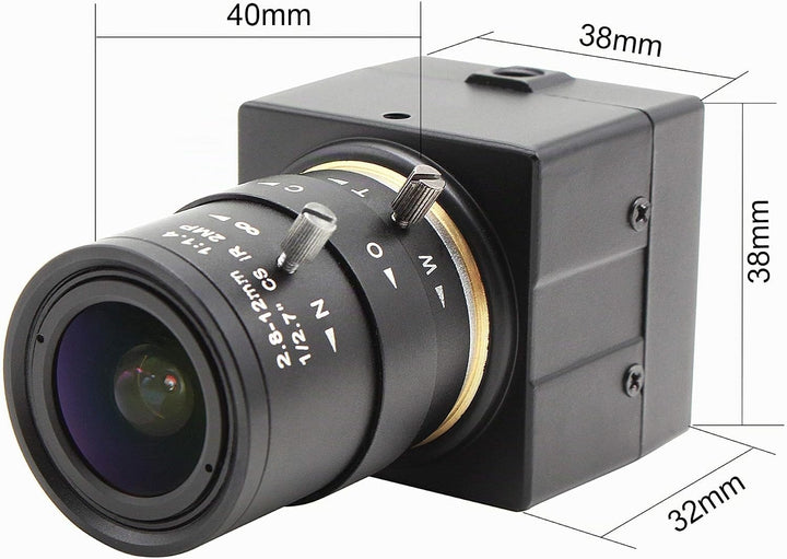 ELP 0.01 Lux Webcam 1080P Weitwinkel Einstellbar 2.8-12mm Vario Objektiv Low Illumination Minikamera