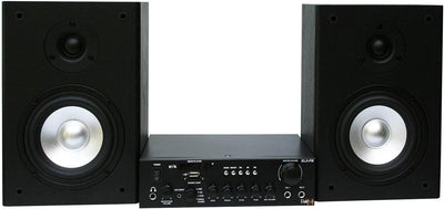 E-Lektron EL5-Set HiFi Stereo-Anlage Verstärker/Receiver & Regal-Lautsprecher USB/SD/FM/BT/AUX