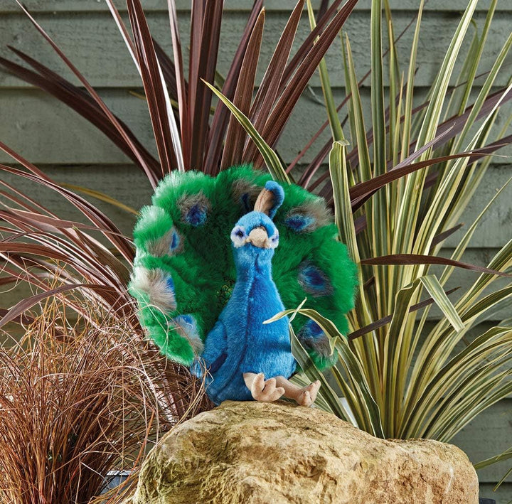 Living Nature Stofftier - Bunter Pfau (18cm) Pfau (18 cm), Pfau (18 cm)