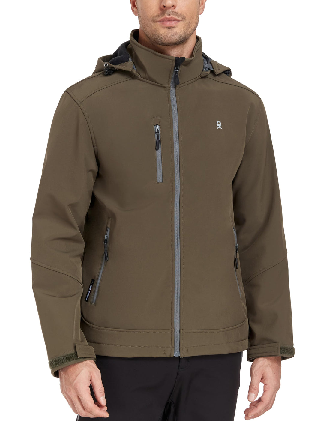 Little Donkey Andy Softshelljacke für Herren mit abnehmbarer Kapuze, Fleecefutter und Wasserabweisen