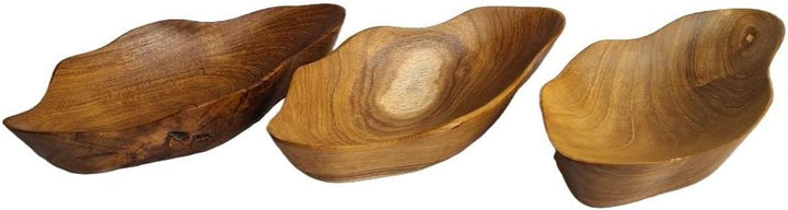 WINDALF Handgearbeitete Kleine Teak-Holzschale IROIZA 25 cm Seifen- & Schmuckschale Münzen & Schlüss