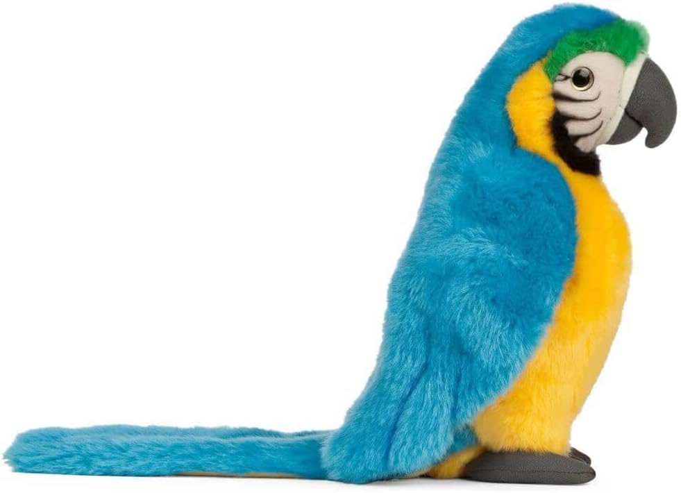 Living Nature Plüsch-Vögel mit Faktenanhänger Ara (24 cm), Ara (24 cm)