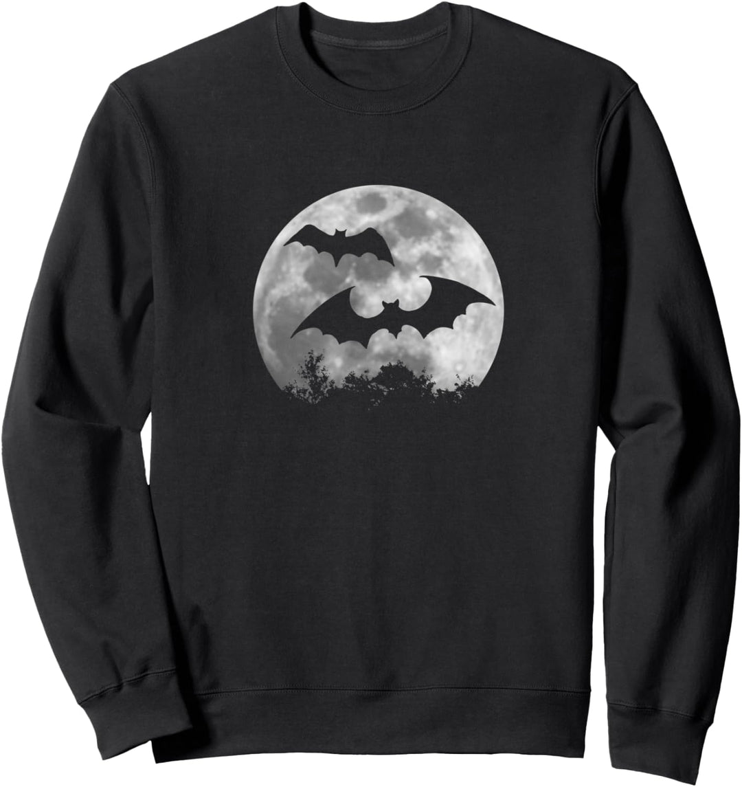 Fledermäuse beim Vollmond Gothic Gruftie Flatterviecher Sweatshirt