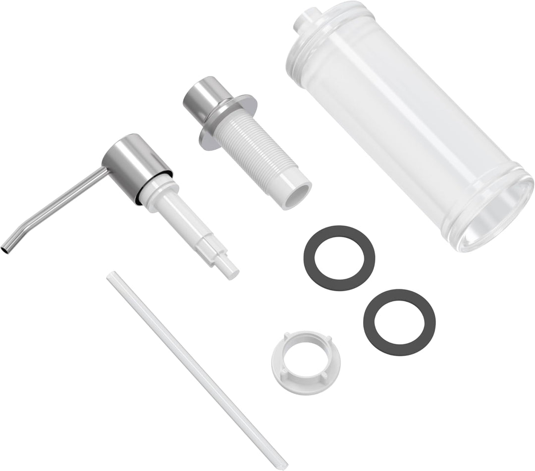 QUADRON Seifenspender Beige Metall 350ml Spülmittelspender, Nachfüllbarer Soap Dispenser, Spender Ge
