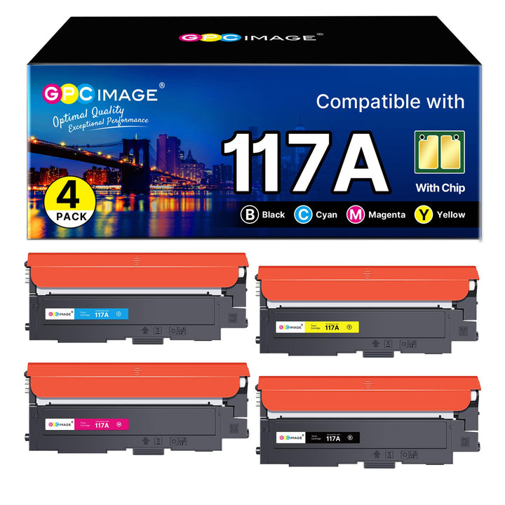 GPC IMAGE 117A Toner Set Kompatibel für HP 117A für Toner HP Color Laser MFP 178nwg für HP Color Las