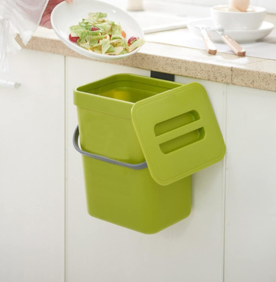 Spesh Biomülleimer Küche 2er-Set(5L+3L) Kunststoff Komposteimer Geruchsdicht Aufhängbar Abfalleimer