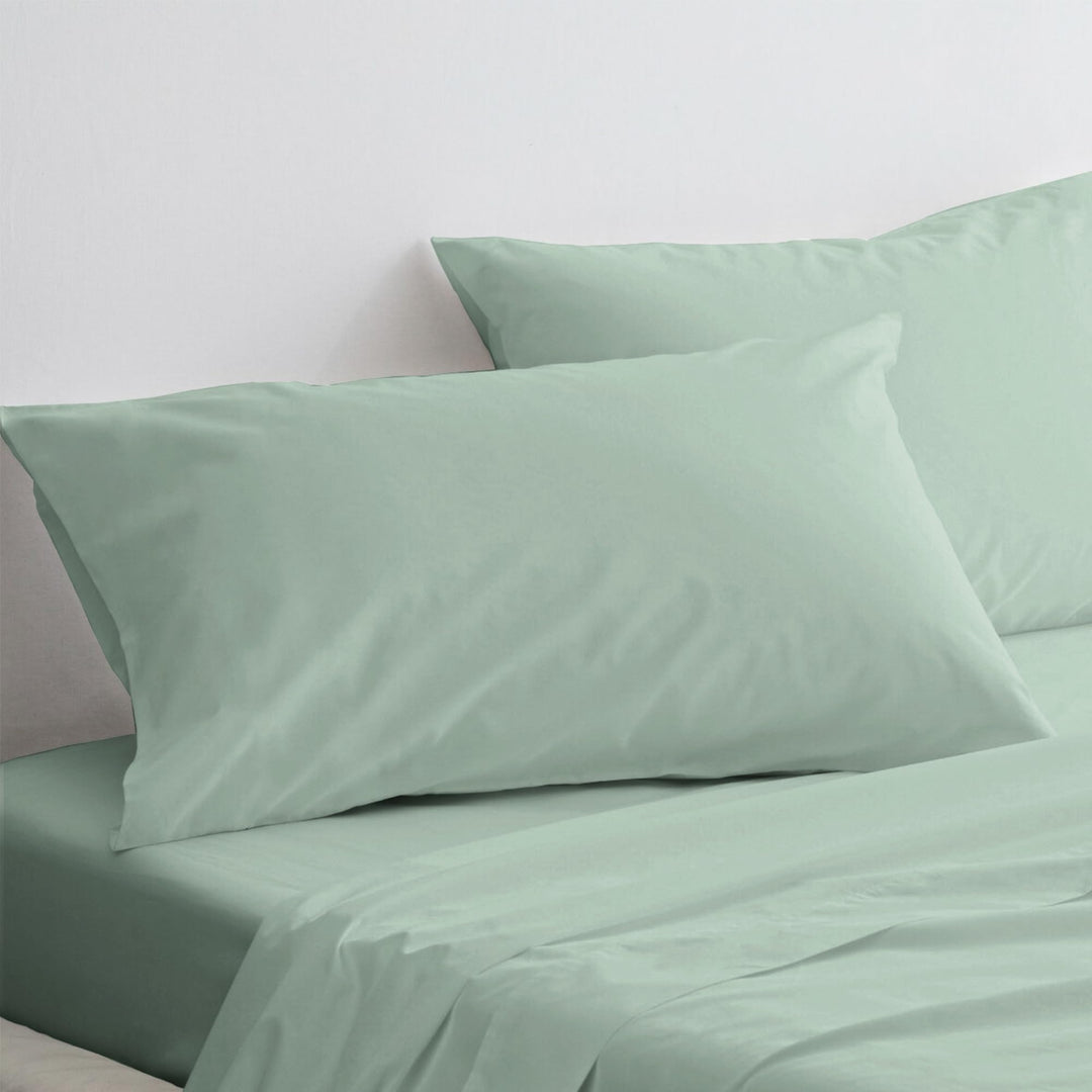 Pizuna Luxuriöser Soft-Satin 2er Pack Kissenbezug 70 x 90 cm Meeresschaum, 800 Fadenzahl Baumwolle K