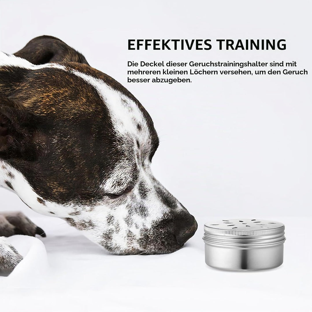 Mipcase 10Er-Pack Hundeduft-Trainingsbox: Hundedufthalter Hundenasen-Metallbehälter Aluminium-Agilit