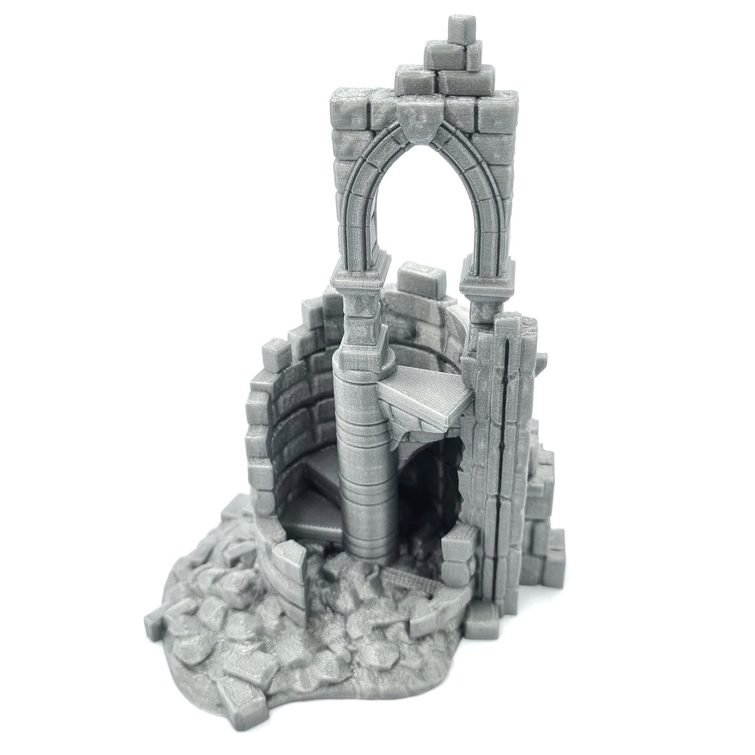 QP3D - Battle Ruined Building Wall, Terrain Scenery für Tabletop & RPG 28-32mm Miniaturen Wargame Pr