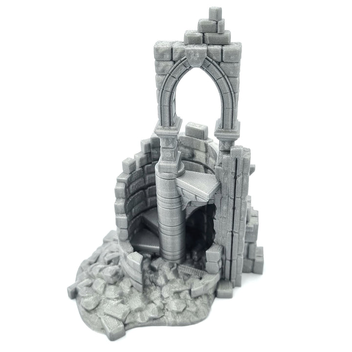 QP3D - Battle Ruined Building Wall, Terrain Scenery für Tabletop & RPG 28-32mm Miniaturen Wargame Pr