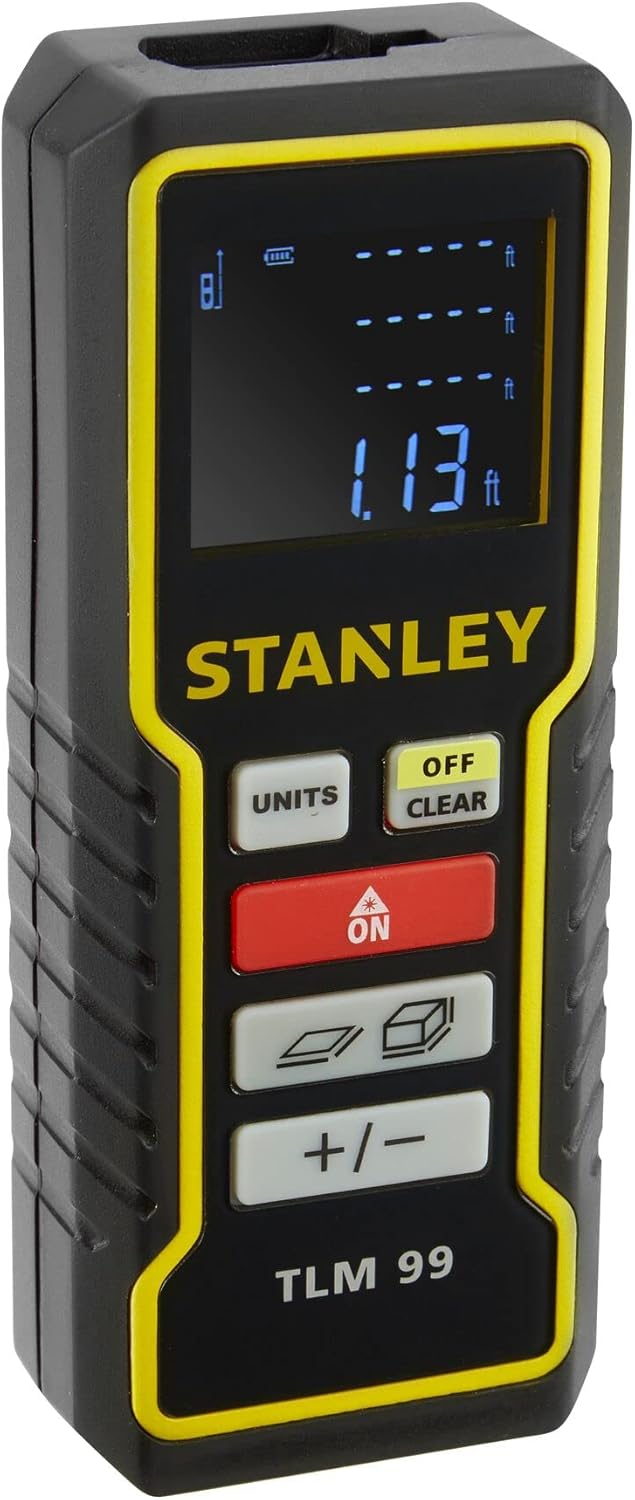 Stanley TLM 99 Entfernungsmesser (30 m / Laser-Entfernungsmesser / Distanzmesser / Flächenmessung /