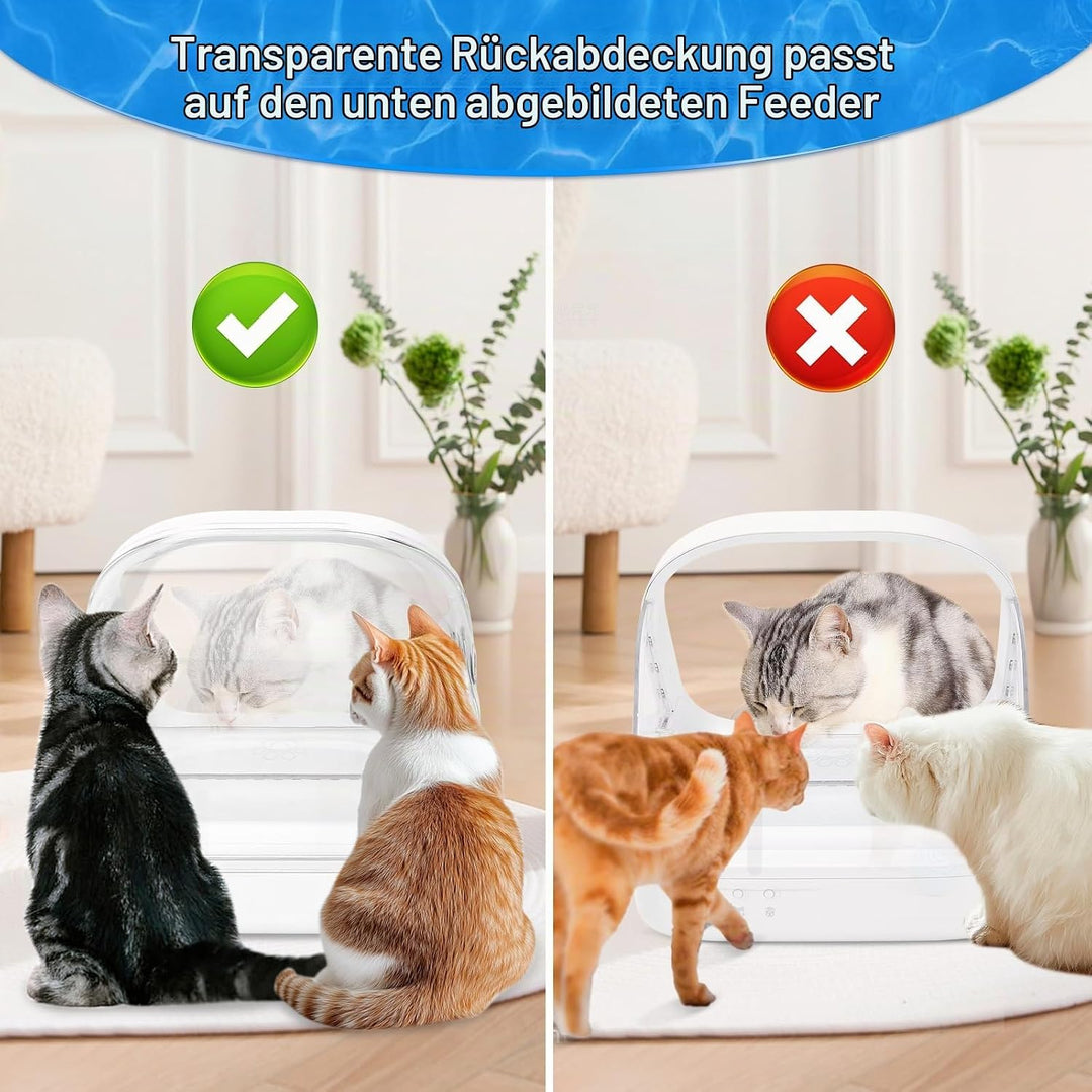 Hintere Abdeckung für Mikrochip-Futterautomat für Haustiere, Verhinderung von Mischfütterung und Ins