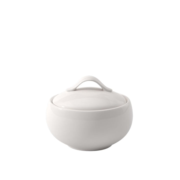 Villeroy und Boch New Cottage Basic Zuckerdose, 450 ml, Höhe: 6,5 cm, Premium Porzellan, Weiss