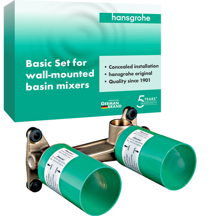 hansgrohe Grundkörper für Einhebel-Waschtischarmaturen Unterputz für Wandmontage Single, Single