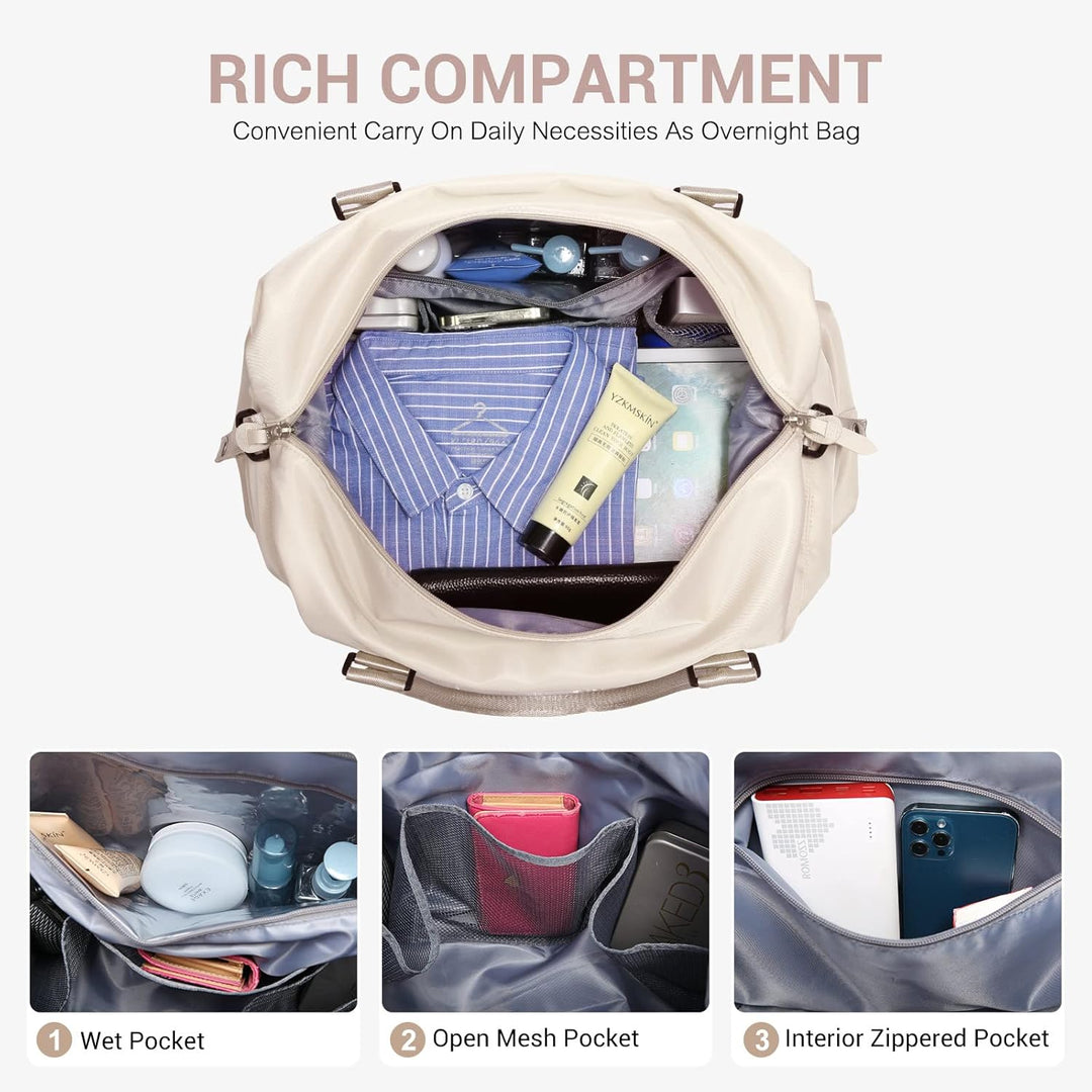 LOVEVOOK Reisetasche Damen Gross Sporttasche Handgepäck Tasche Weekender Bag Schwimmtasche Wasserdic