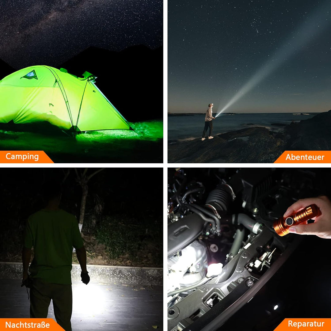 Wurkkos TS11 Mini Taschenlampe LED, 2000 Lumen Klein Taschenlampen SFT40 Led mit RGB Auxiliary,Max T