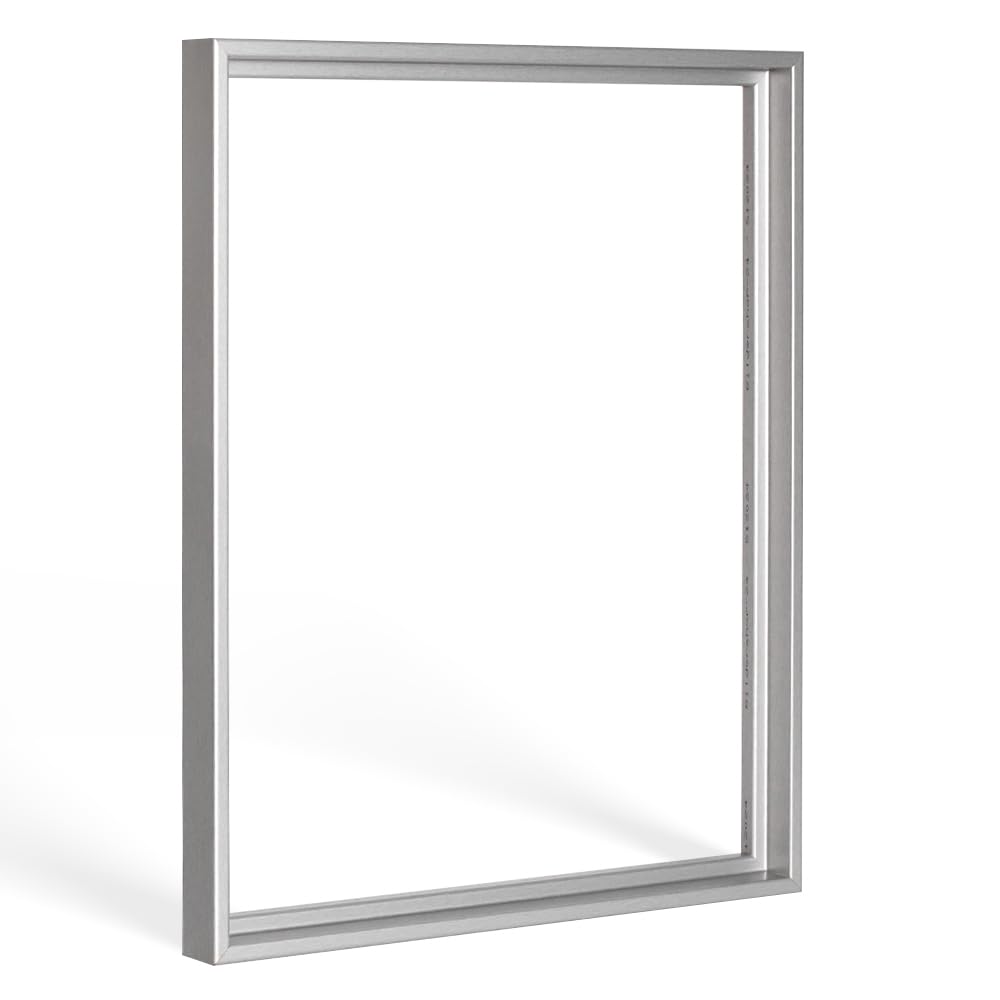 Bildershop-24 Schattenfugenrahmen Lemgo für Keilrahmenbilder und Leinwände 60x120cm Silber Alu gesch