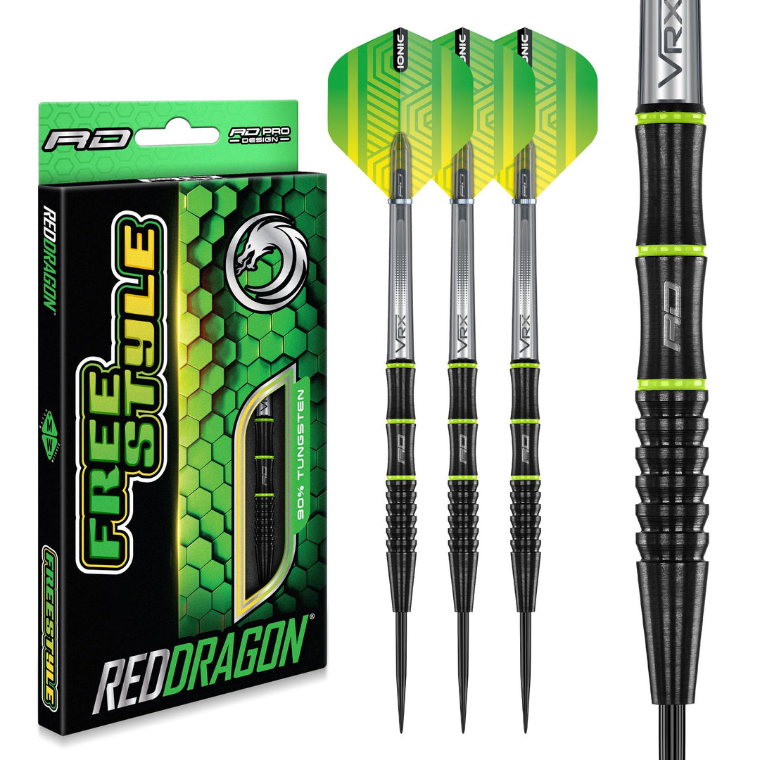 RED DRAGON Freestyle Tungsten Darts Set mit Flights und Schäfte 21.0 Gramm, 21.0 Gramm
