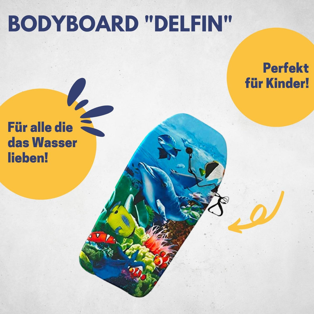 BEST SPORTING Bodyboard Kinder – Leichtes Surfbrett für Strand, Meer & Schwimmbad | 92 x 46 x 5 cm |