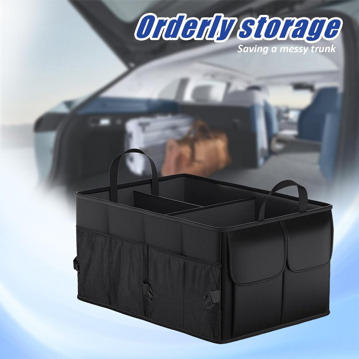 VBGURR 2Stück Kofferraum Organizer, Wasserdicht Auto Kofferraum Organizer Mit Fächern, Auto Box Koff