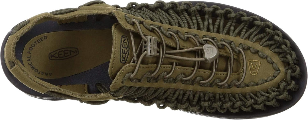 KEEN Herren Uneek Sandalen 42 EU Dark Olive Black, 42 EU Dark Olive Black