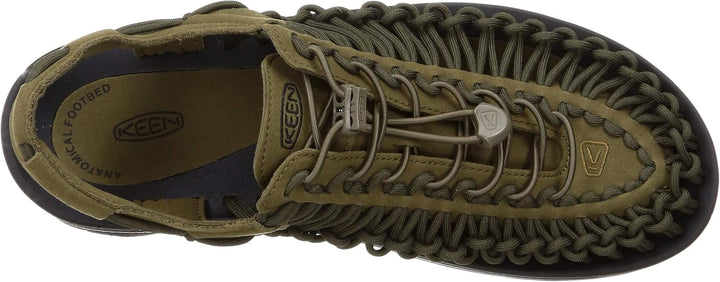 KEEN Herren Uneek Sandalen 42 EU Dark Olive Black, 42 EU Dark Olive Black