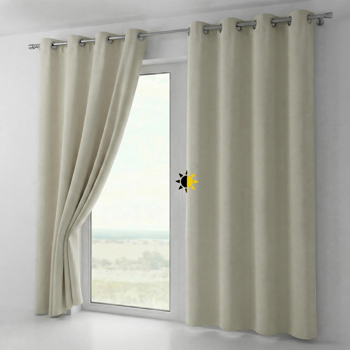 BEAUTEX Verdunkelungsgardine mit Ösen, Blackout Ösenschal Blickdicht abdunkelnd, Grösse und Farbe wä