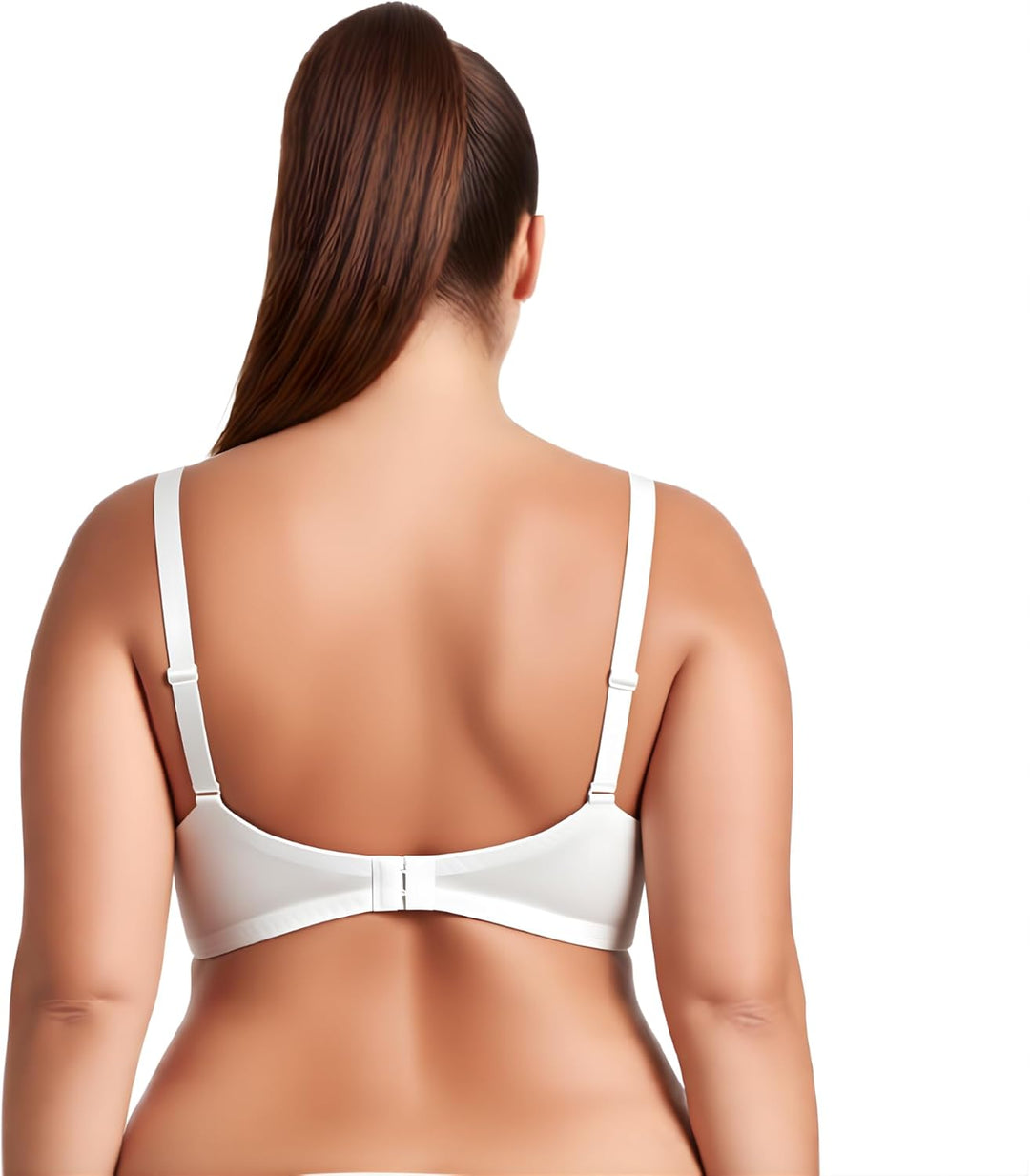 Curve Muse Damen Übergrösse Minimizer Bügel-BH mit Stickspitze - 2er Pack 75C Marine,weiss,schiefer(